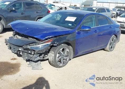 2022 Hyundai Elantra Hybrid Limited из США, поврежденный, VIN KMHLN4AJXNU014013